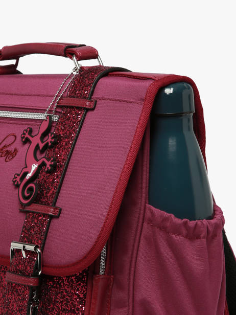 Boekentas Voor Kinderen 2 Compartimenten Cameleon Violet vintage fantasy CA38 ander zicht 6