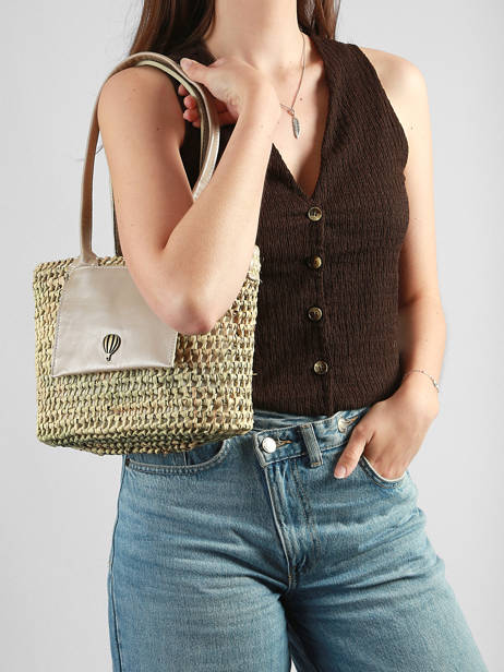 Schoudertas Estival Le voyage en panier Beige estival PM946 ander zicht 1