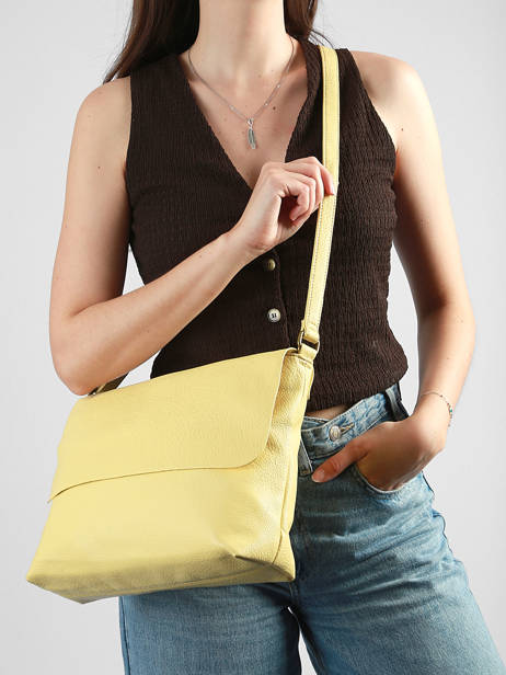 Sac Bandoulière Soft Miniprix Jaune soft MD5231 vue secondaire 1