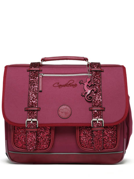 Boekentas Kinderen 3 Compartimenten Vintage Fantasy Cameleon Violet vintage fantasy CA41 ander zicht 5