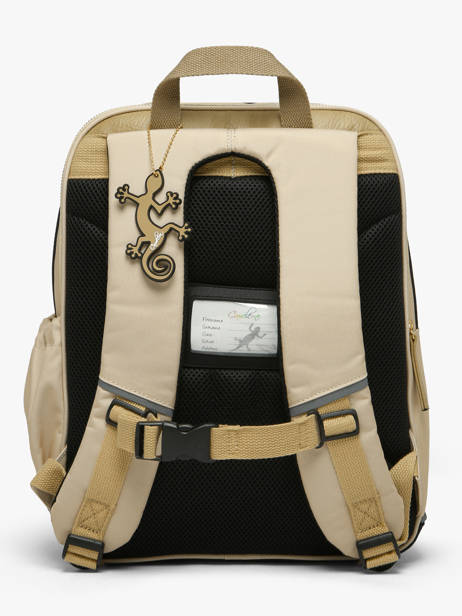 Rugzak 2 Compartimenten Cameleon Beige vintage fantasy SO40 ander zicht 5