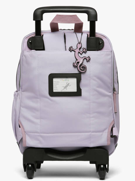 Rugzak Op Wieltjes 2 Compartimenten Cameleon Violet vintage fantasy SR40 ander zicht 4