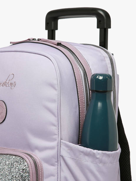 Rugzak Op Wieltjes 2 Compartimenten Cameleon Violet vintage fantasy SR40 ander zicht 5