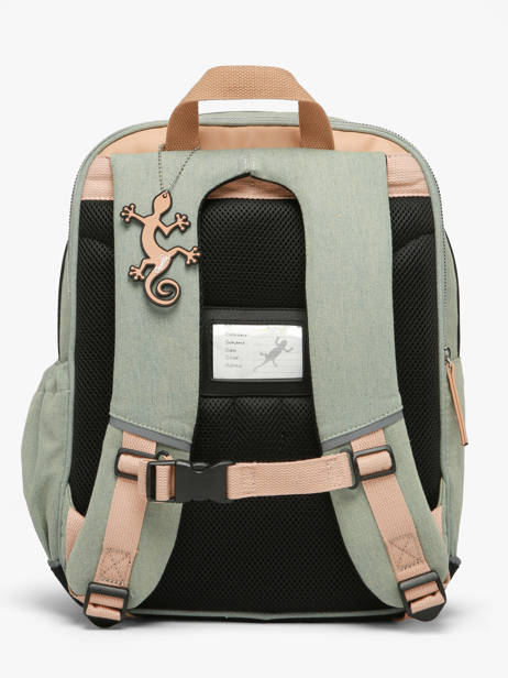 Rugzak 2 Compartimenten Cameleon Groen vintage fantasy SO40 ander zicht 5