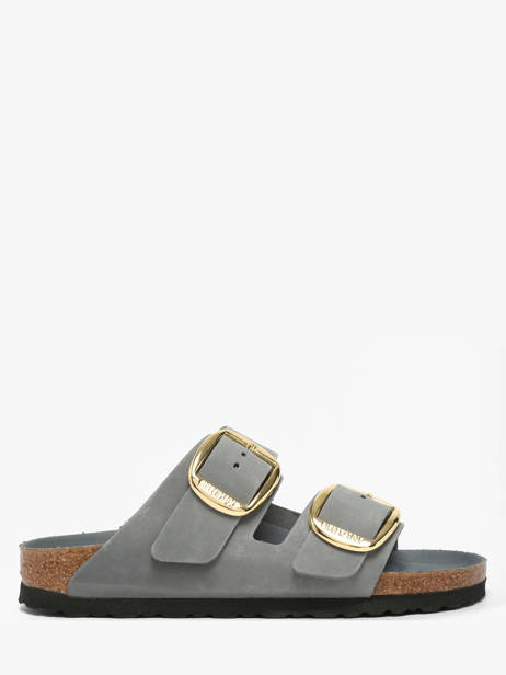 Mules En Cuir Birkenstock Gris accessoires 1032071