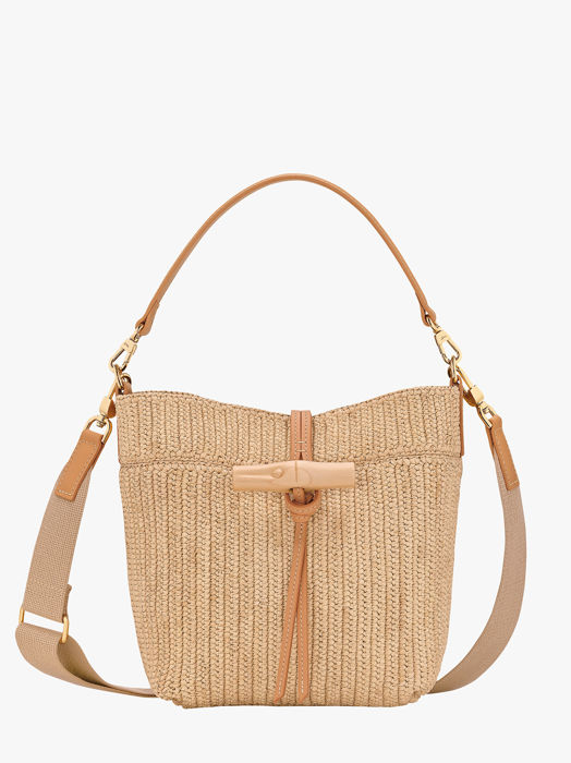 Longchamp Le roseau raphia Cross body tas Beige