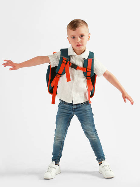 Boekentas Voor Kinderen 2 Compartimenten Vintage Urban Cameleon Blauw vintage urban CA35 ander zicht 2