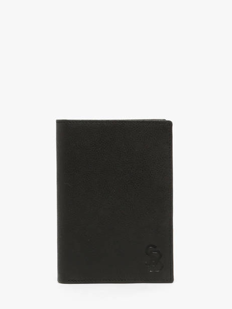 Portefeuille Leder Serge blanco Zwart brooklyn BRO21021