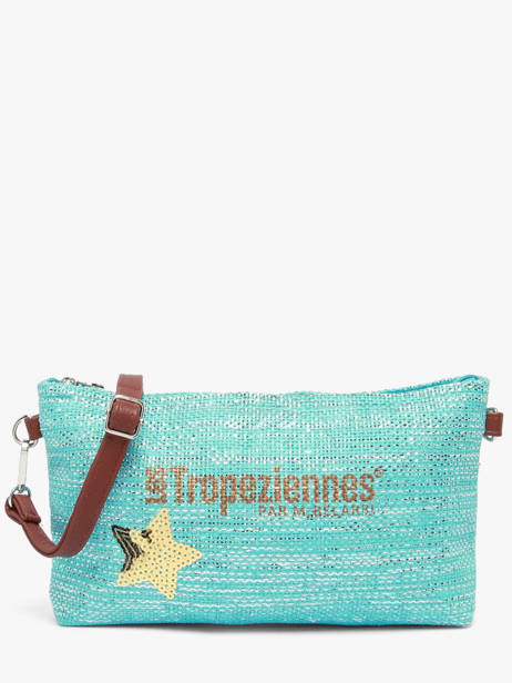Cross Body Tas Panama Papier Les tropeziennes Blauw panama TZ02