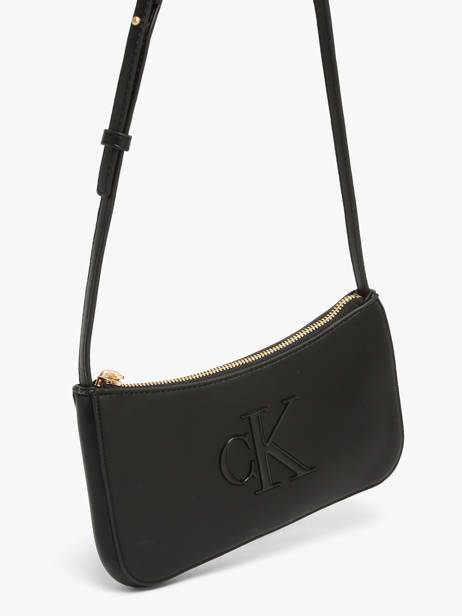 Cross Body Tas Bold Monogram Calvin klein jeans Zwart bold monogram 4F1125G ander zicht 1