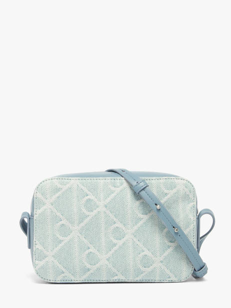 Cross Body Tas Emblem Denim Katoen Calvin klein jeans Blauw emblem denim 4F3430G ander zicht 3