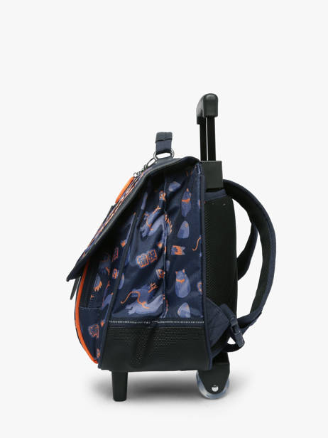 Boekentas Op Wieltjes 2 Compartimenten Tann's Blauw les fantaisies g 42155 ander zicht 1