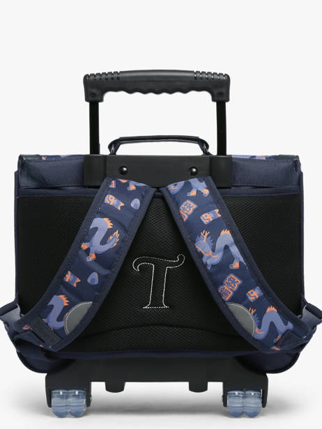 Boekentas Op Wieltjes 2 Compartimenten Tann's Blauw les fantaisies g 42155 ander zicht 3