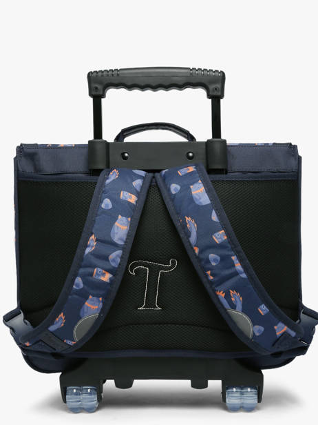 Boekentas Op Wieltjes 2 Compartimenten Tann's Blauw les fantaisies g 43155 ander zicht 3