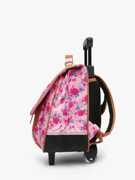 Boekentas Op Wieltjes 2 Compartimenten Tann's Roze les fantaisies f 26422613 ander zicht 1