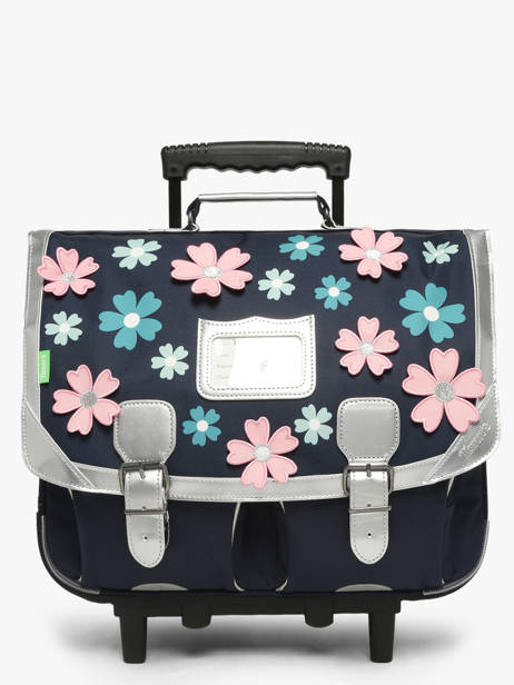 Boekentas Op Wieltjes 2 Compartimenten Tann's Blauw les fantaisies f 43268