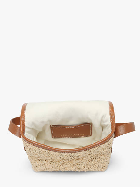 Sac Bandoulière Raphia Paul marius Beige raphia LOULSRAP vue secondaire 2