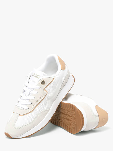 Sneakers Uit Leder Tommy hilfiger Wit women 94100F6 ander zicht 2