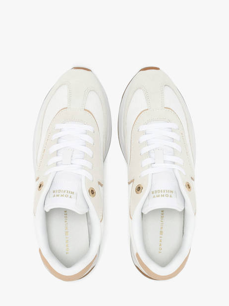 Sneakers Uit Leder Tommy hilfiger Wit women 94100F6 ander zicht 3