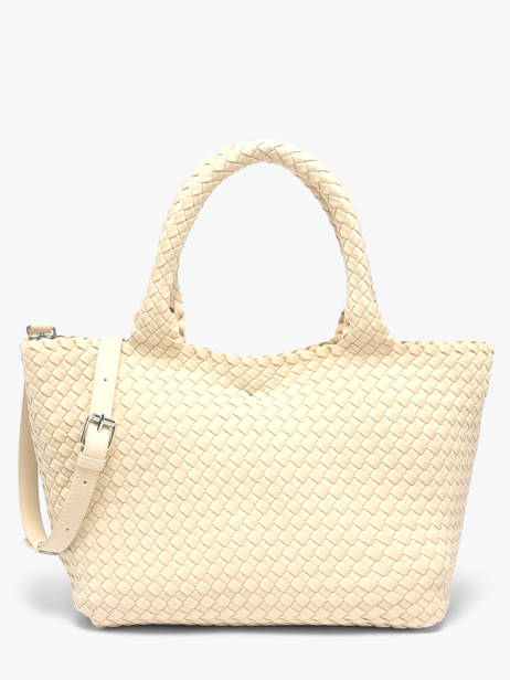 Handtas Tresse Nylon Knit & woven Wit tresse M2581