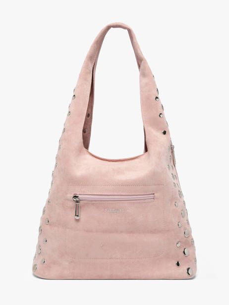 Schoudertas Suede Miniprix Roze suede F9928 ander zicht 2