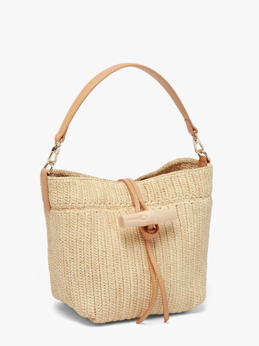 Longchamp Le roseau raphia Sac porté travers Beige