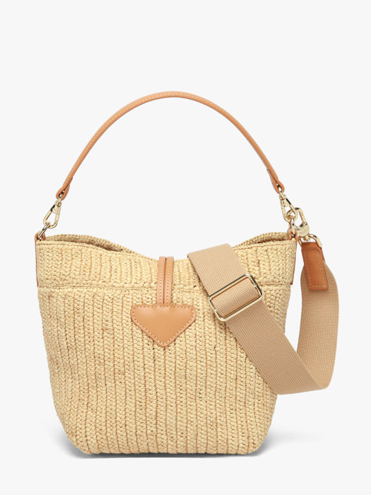 Longchamp Le roseau raphia Sac porté travers Beige