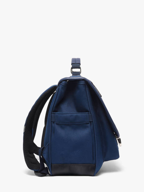 Boekentas 2 Compartimenten Caramel et cie Blauw fier GA ander zicht 2