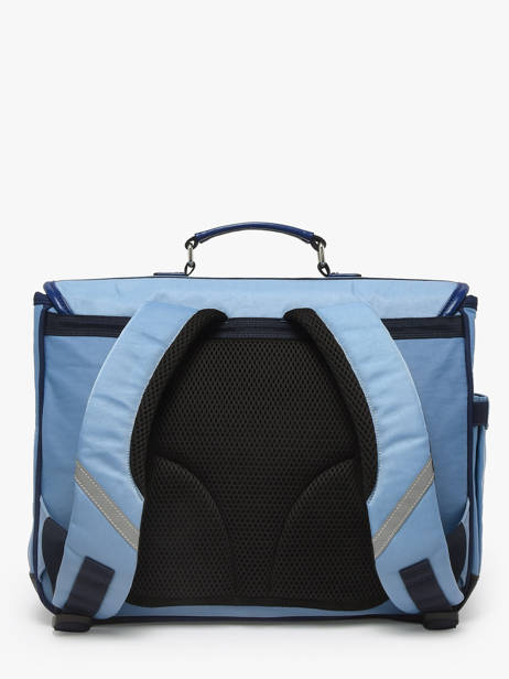 Boekentas 2 Compartimenten Caramel et cie Blauw fier GA ander zicht 4