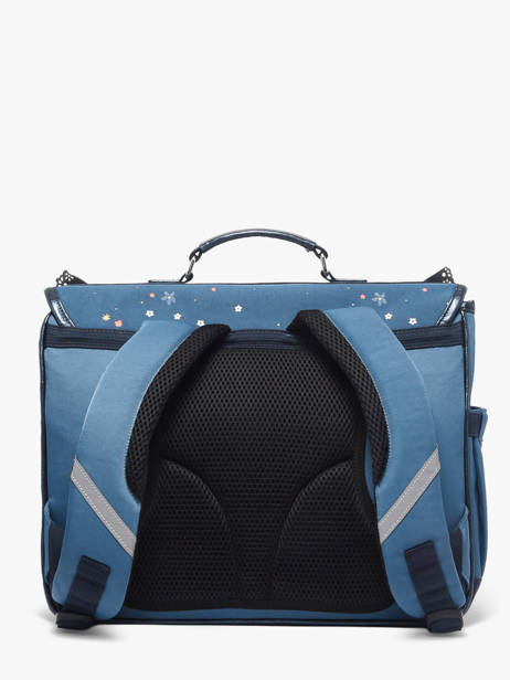 Boekentas 2 Compartimenten Caramel et cie Blauw boheme FI ander zicht 4