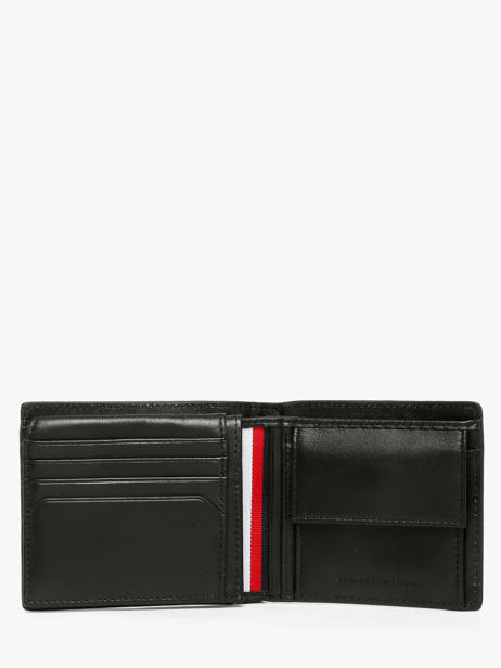 Portefeuille Cuir Tommy hilfiger Noir central AM14497 vue secondaire 1