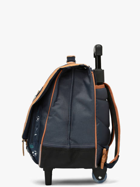 Boekentas Op Wieltjes 2 Compartimenten Tann's Blauw les fantaisies g 26432512 ander zicht 2