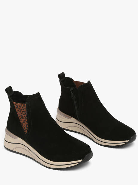 Sneakers Met Platformzool Uit Leder Remonte Zwart women 5 ander zicht 1
