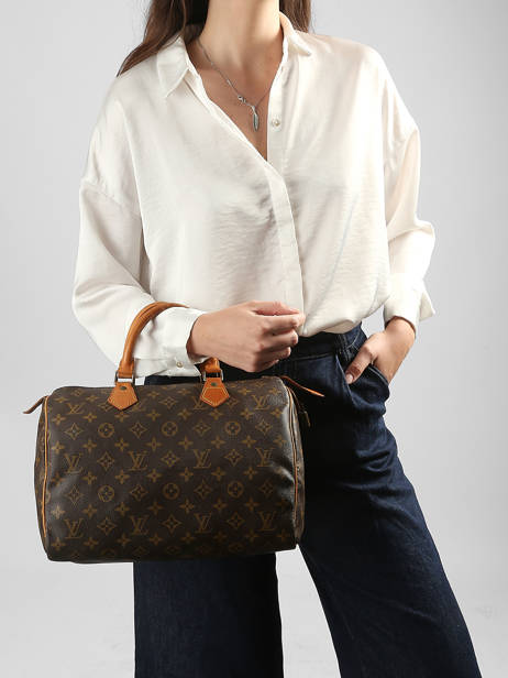 Handtassen Second Life Louis vuitton Bruin second life VI0912 ander zicht 1