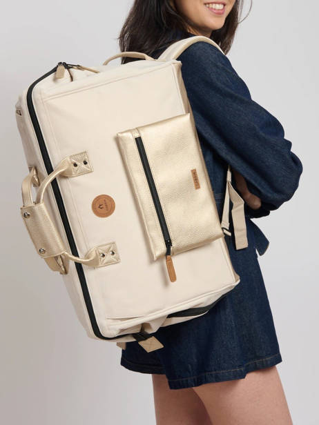 Sac De Voyage Cabine Sac à Dos Travel Cabaia Beige travel DUFFV2 vue secondaire 1