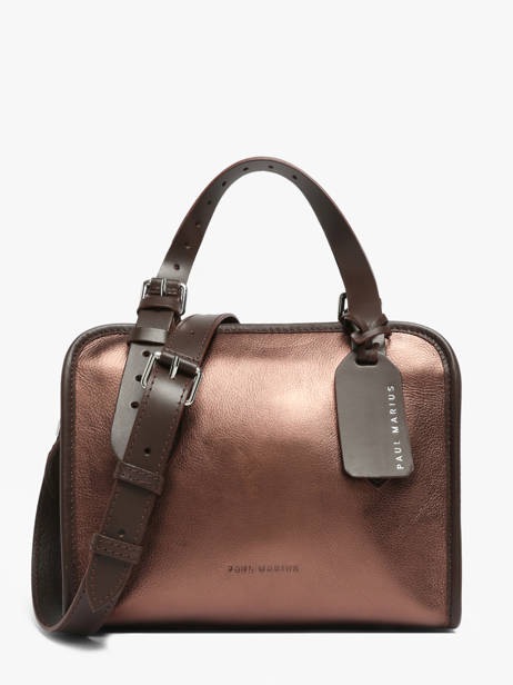 Handtas Vintage Leder Paul marius Bruin vintage S