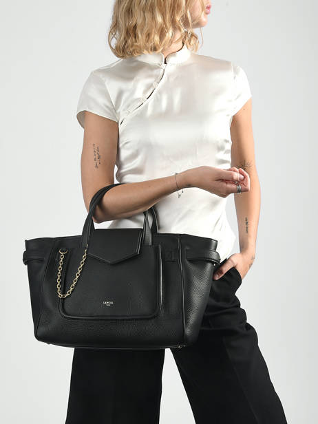 Sac Porté Main Thea Cuir Lancel Noir thea A14222 vue secondaire 1
