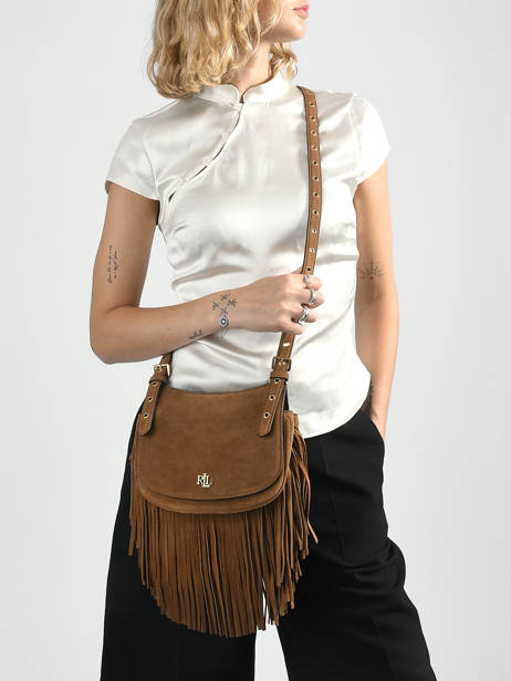 Cross Body Tas Dryden Leder Lauren ralph lauren Bruin dryden 31P11793 ander zicht 1