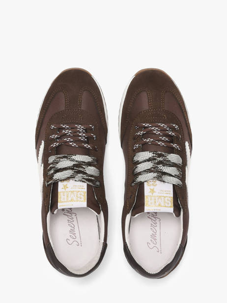 Sneakers Uit Leder Semerdjian Bruin women JUNEE278 ander zicht 3