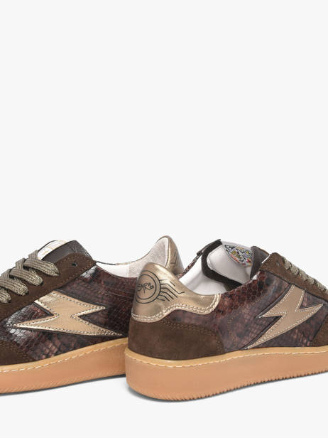 Sneakers Uit Leder Semerdjian Groen women LEEE445 ander zicht 2