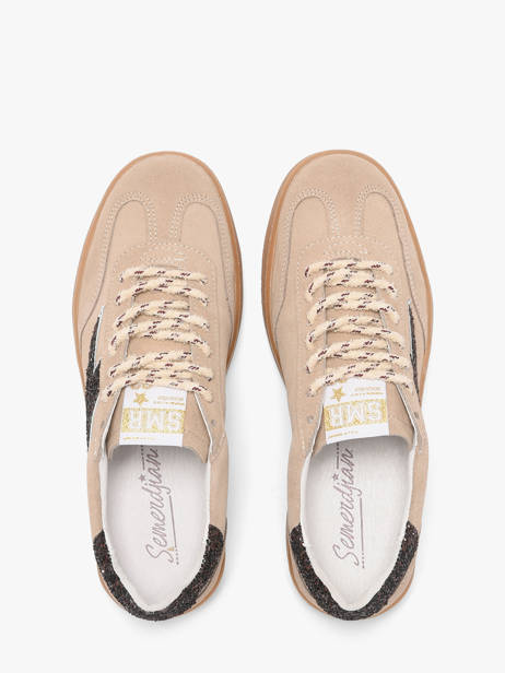 Sneakers Uit Leder Semerdjian Roze women LEEE434 ander zicht 3