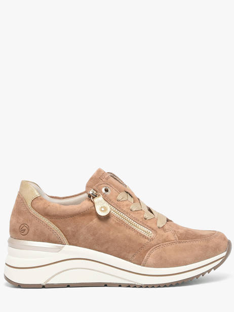 Sneakers Met Platformzool Uit Leder Remonte Beige women 64
