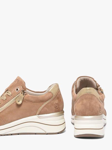 Sneakers Met Platformzool Uit Leder Remonte Beige women 64 ander zicht 2