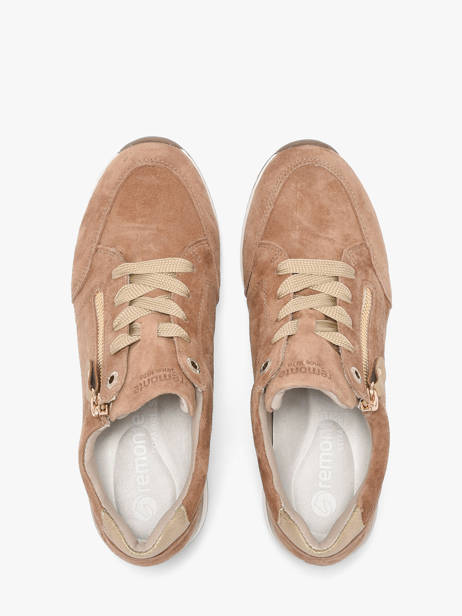 Sneakers Met Platformzool Uit Leder Remonte Beige women 64 ander zicht 3