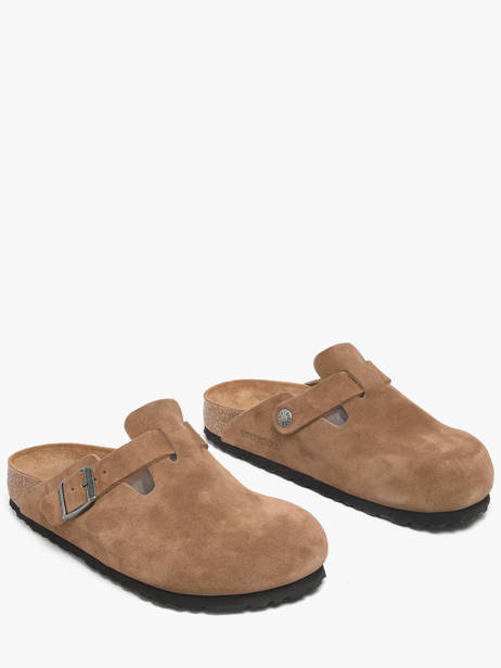 Slippers Uit Leder Birkenstock Bruin unisex 1032795 ander zicht 1
