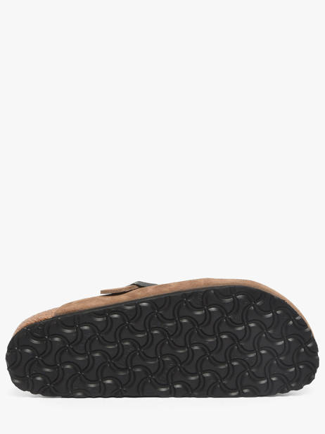 Slippers Uit Leder Birkenstock Bruin unisex 1032795 ander zicht 4