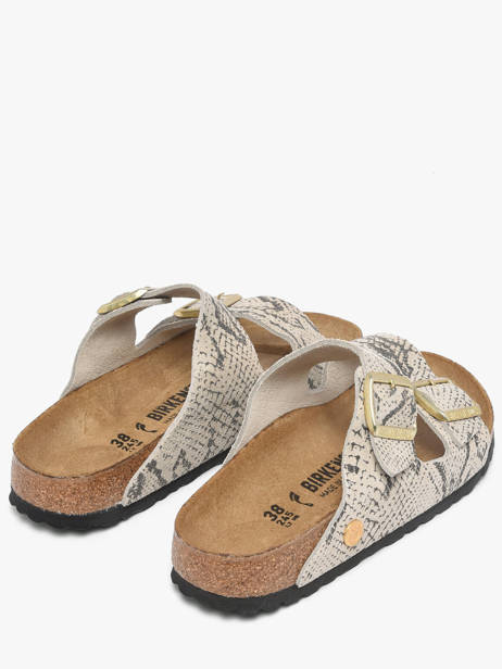 Slippers Uit Leder Birkenstock Grijs women 1033065 ander zicht 2