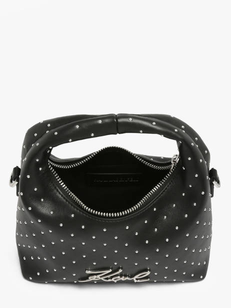 Cross Body Tas K Signature Polyurethaan Karl lagerfeld Zwart k signature B3W30111 ander zicht 3