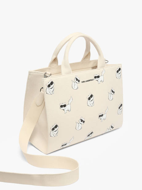 Handtas K Ikon Katoen Karl lagerfeld Beige k ikon B3W50064 ander zicht 1