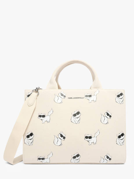 Handtas K Ikon Katoen Karl lagerfeld Beige k ikon B3W50064